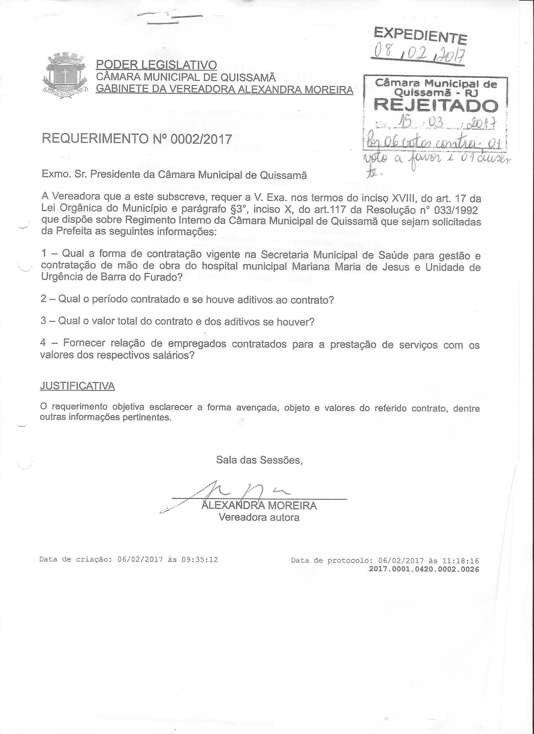 Requerimento solicitando informações sobre intervenção da IESP