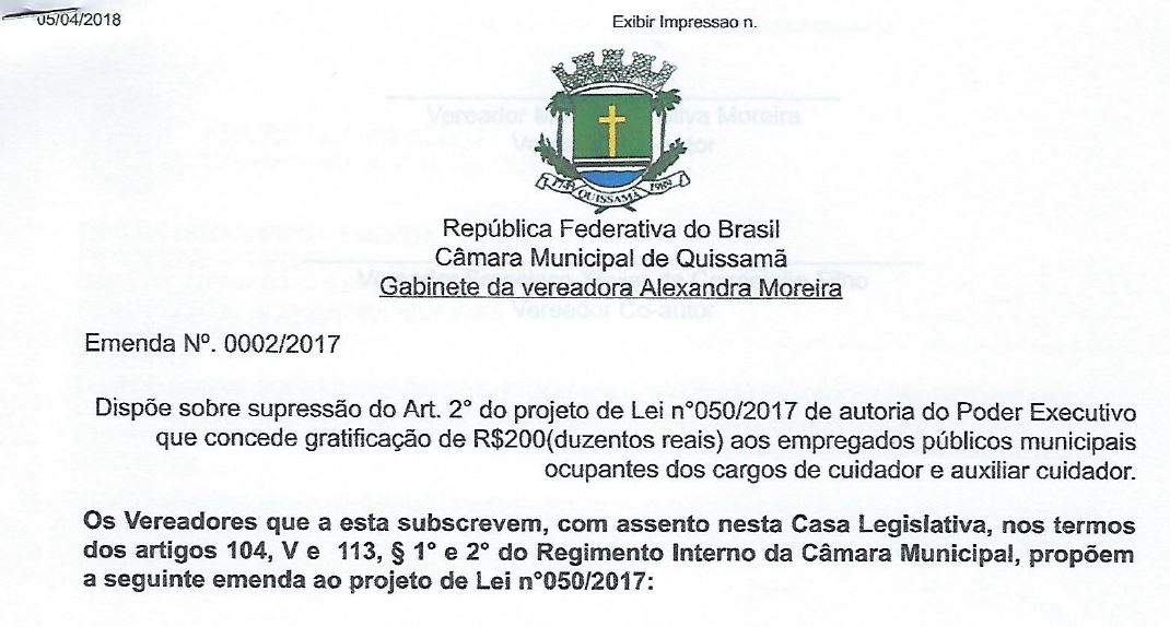 Emenda 002-2017