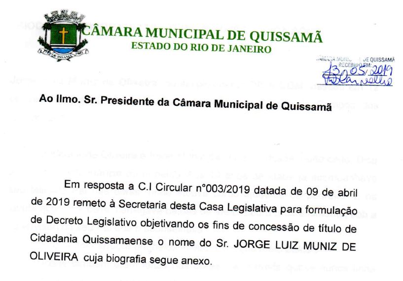 Moção de aplausos Dica
